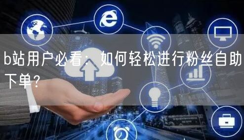 b站用户必看：如何轻松进行粉丝自助下单？