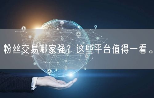 粉丝交易哪家强？这些平台值得一看。