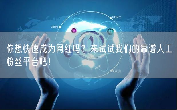 你想快速成为网红吗？来试试我们的靠谱人工粉丝平台吧！