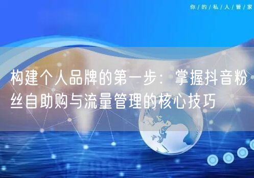 构建个人品牌的第一步：掌握抖音粉丝自助购与流量管理的核心技巧