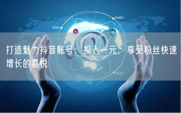 打造魅力抖音账号：投入一元，享受粉丝快速增长的喜悦