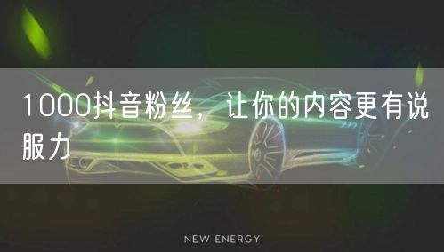 1000抖音粉丝，让你的内容更有说服力