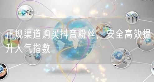 正规渠道购买抖音粉丝，安全高效提升人气指数