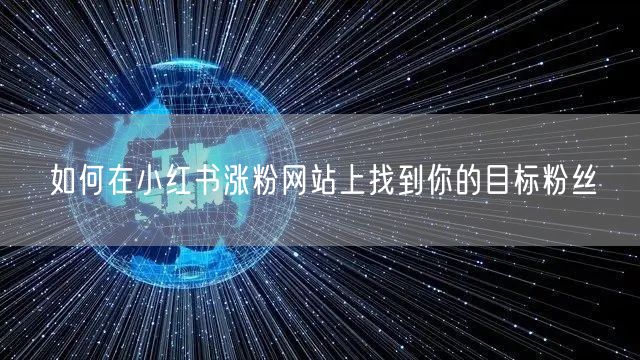 如何在小红书涨粉网站上找到你的目标粉丝