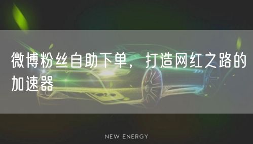 微博粉丝自助下单，打造网红之路的加速器