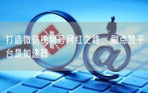 打造微信视频号网红之路，刷点赞平台是加速器