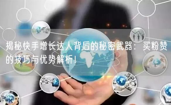揭秘快手增长达人背后的秘密武器：买粉赞的