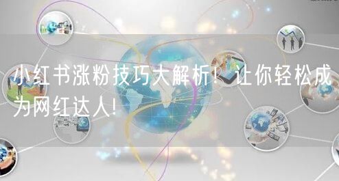 小红书涨粉技巧大解析！让你轻松成为网红达人!